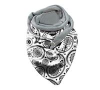 Hiseng Foulards Châles Chic Femmes à Boutons, Mode Couleur Unie Echarpes Triangle Coton pour Femmes, Doux Wrap Automne Hiver Foulard Rétro Noël Chaudes Châles Scarf