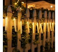 Hiseng Guirlande Lumineuse Exterieure Solaire 3/6/10M, LED Solaire Extérieur pour Deco Jardin Terrasse Balcon, Guirlande Guinguette Étanche 8 Modes Éclairage (Baguette à bulles,6m 40LED)