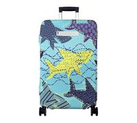 Hiseng Housse de Bagage Voyager Protecteur Couverture,Housse de Valise Protection Elastique Lavable,Anti-Rayures Luggage Cover pour Suitcase 18 à 32 Pouces (Empreinte de requin 3,S)
