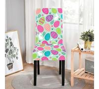 Hiseng Housse de Chaise Joyeuses Pâques, Housse de Chaise Extensible Housses de Chaises Salleà Manger Lavable, Housses pour Chaises Maison Hôtel Restaurant Décor (Coloré,6 Pieces)