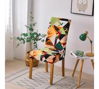 Hiseng Housse de Chaise, Lot de 8/6/4/1 Housse de Chaise Extensible Housse de Chaise Salle à Manger Lavable, Housse pour Chaise Maison, Restaurant, Décor (4 Pieces,Perroquet)