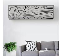 Hiseng Housse de Protection Climatiseur Interieur, Élastique Couvercle Anti-Poussière pour Climatiseur Monobloc Mural, pour La Plupart des Climatisation (80 * 20 * 27(1P),Gris Abstrait)