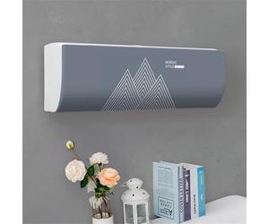 Hiseng Housse de Protection Climatiseur Interieur, Élastique Couvercle Anti-Poussière pour Climatiseur Monobloc Mural, pour La Plupart des Climatisation (Style Nordique 3,80 * 20 * 27(1P))