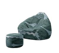 Hiseng Housse Pouf Poire avec Repose Pied sans Remplissage S M L XL XXL, Housse de Pouf Poire Sac Haricots Poire avec Rangement pour Enfants Adultes Tissus Lavables (Mandalas 8,100x120cm)