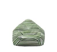 Hiseng Housse Pouf Poire Vide S M L XL XXL, 3D Housse de Pouf Poire sans Remplissage Poire pour Enfants Tissus Lavables pour Salon Chambre (Vert Ligne,130x150cm)