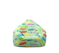 Hiseng Housse Pouf Poire Vide S M L XL XXL, 3D Housse de Pouf Poire sans Remplissage Poire pour Enfants Tissus Lavables pour Salon Chambre (Vert Clair,80x90cm)