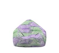 Hiseng Housse Pouf Poire Vide S M L XL XXL, 3D Housse de Pouf Poire sans Remplissage Poire pour Enfants Tissus Lavables pour Salon Chambre (Cernes d'arbre,100x120cm)