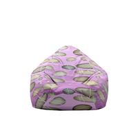 Hiseng Housse Pouf Poire Vide S M L XL XXL, 3D Housse de Pouf Poire sans Remplissage Poire pour Enfants Tissus Lavables pour Salon Chambre (Violet Clair,70x80cm)