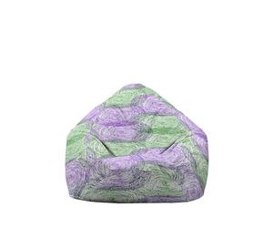 Hiseng Housse Pouf Poire Vide S M L XL XXL, 3D Housse de Pouf Poire sans Remplissage Poire pour Enfants Tissus Lavables pour Salon Chambre (Cernes d'arbre,70x80cm)