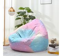 Hiseng Housse Pouf Poire Vide S M L XL XXL Housse de Pouf Poire sans Remplissage Poire avec Rangement Sac Haricots pour Enfants Adultes Lavables Amovible Salon, Ciel étoilé (Rêveur,80x90cm)