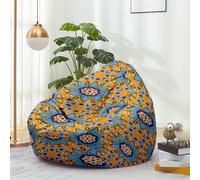 Hiseng Housse Pouf Poire Vide S M L XL XXL, Housse de Pouf Poire sans Remplissage Poire avec Rangement Sac Haricots pour Enfants Adultes Tissus Lavables Amovible (Mandalas 4,130x150cm)