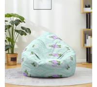 Hiseng Housse Pouf Poire Vide S M L XL XXL Housse de Pouf Poire sans Remplissage Poire avec Rangement Sac Haricots pour Enfants Adultes Lavables Amovible Salon, Rose Nordique (Bohème,70x80cm)