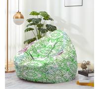 Hiseng Housse Pouf Poire Vide S M L XL XXL, Housse de Pouf Poire sans Remplissage Poire avec Rangement Sac Haricots pour Enfants Adultes Tissus Lavables Amovible (Mandalas 5,100x120cm)
