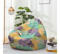 Hiseng Housse Pouf Poire Vide S M L XL XXL, Housse de Pouf Poire sans Remplissage Poire avec Rangement Sac Haricots pour Enfants Adultes Tissus Lavables Amovible (Mandalas 10,100x120cm)