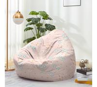Hiseng Housse Pouf Poire Vide S M L XL XXL, Housse de Pouf Poire sans Remplissage Poire avec Rangement Sac Haricots pour Enfants Adultes Tissus Lavables Amovible (Imprimé bohème 10,70x80cm)