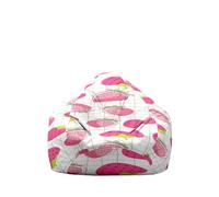 Hiseng Housse Pouf Poire Vide S M L XL XXL, Impression 3D de Fruits Housse de Pouf Poire sans Remplissage Poire pour Enfants Adultes Tissus Lavables pour Salon Chambre (Motif Fraise 5,80x90cm)