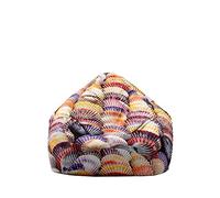 Hiseng Housse Pouf Poire Vide S M L XL XXL, Impression d'étoile de mer en 3D Housse de Pouf Poire sans Remplissage Poire pour Enfants Adultes Tissus Lavables (Coquillage,80x90cm)