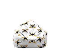 Hiseng Housse Pouf Poire Vide S M L XL XXL, Impression Triangulaire Housse de Pouf Poire sans Remplissage Poire pour Enfants Adultes Tissus Lavables pour Salon Chambre (Cerf,130x150cm)