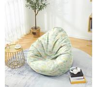 Hiseng Housse Pouf Poire Vide S M L XL XXL, Moderne Housse de Pouf Poire sans Remplissage Poire pour Enfants Adultes Tissus Lavables pour Salon Chambre (Vert Clair,100x120cm)