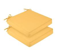 Hiseng Lot de 2 Housse Coussin Canapé Extérieur Imperméable, Housses de Coussin de Siège Jardin Couleur Unie avec Fermeture éclair pour Salon de Jardin, Meubles de Terrasse (Jaune,40x40x8cm)