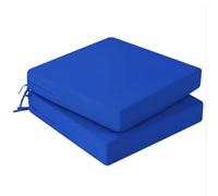 Hiseng Lot de 2 Housse Coussin Canapé Extérieur Imperméable, Housses de Coussin de Siège Jardin Couleur Unie avec Fermeture éclair pour Salon de Jardin, Meubles de Terrasse (Bleu Roi,40x40x8cm)