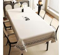 Hiseng Nappe Rectangulaire Plastique, Lavable Nappe PVC Imperméable Rectangulaire Toile Cirée, Anti Tache Table Couverture pour Salle À Manger (Rose Noire,60 * 90CM)