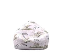 Hiseng Pâques Housse Pouf Poire Vide S M L XL XXL, Housse de Pouf Poire sans Remplissage Poire pour Enfants Adultes Tissus Lavables pour Salon Chambre (Lapin Gris,100x120cm)