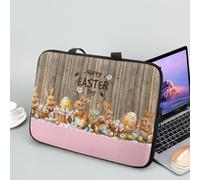 Hiseng Pâques Sac D'ordinateur Portable pour 10-17 Pouce Sacoche pour Ordinateur Portable Porte-Documents Sacs À Main Ordinateur Portable Ordinateur Portable Sacs (17",H)