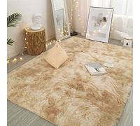 Hiseng Rugs Tapis de Salon Longs, Shaggy Doux et Confortable Tapis de Sol Moelleux Moderne Antidérapant Rugs pour Décoration Intérieure Salon (160x200cm,Beige)
