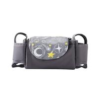 Hiseng Sac de Rangement Poussette, Impression de Zoo Sac de Accessoire Poussette Grande Capacité, Organisateur Poussette Universel pour Tous les Modèles de Poussettes (Ciel étoilé,35x15x11cm)