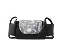 Hiseng Sac de Rangement Poussette, Universel Imperméable Sac de Accessoire Poussette Grande Capacité Organisateur Poussette en Tissu Oxford pour Tous les Modèles de Poussettes (Étoile,35x15x11cm)