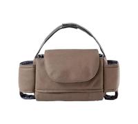 Hiseng Sac de Rangement Poussette Universel, Sac de Accessoire Poussette Grande Capacité, Imperméable Organisateur Poussette pour Tous les Modèles de Poussettes (Brun,35x15x11cm)