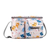 Hiseng Sac de Rangement Poussette Universel, Sac de Accessoire Poussette Grande Capacité, Organisateur Poussette en Tissu Oxford pour Tous les Modèles de Poussettes (tigre jaune,31x15x20cm)