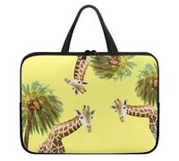 Hiseng Sac D'ordinateur Portable pour 10-17 Pouce Sacoche pour Ordinateur Portable Porte-Documents Sacs À Main, 3D Girafes Ordinateur Portable Ordinateur Portable Sacs (13",Jaune)