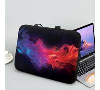 Hiseng Sac D'ordinateur Portable pour 10-17 Pouce Sacoche pour Ordinateur Portable Porte-Documents Sacs À Main, Flamme 3D Ordinateur Portable Ordinateur Portable Sacs (17",Violette Rouge)
