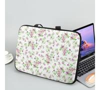 Hiseng Sac D'ordinateur Portable pour 10-17 Pouce Sacoche pour Ordinateur Portable Porte-Documents Sacs À Main, Ordinateur Portable Ordinateur Portable Sacs -Fleurs Et Plantes (17",Violet)