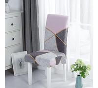 Hiseng Style de Mode Simple Housse de Chaise, Housse de Chaise Extensible Housse de Chaise Salleà Manger Lavable, Housse pour Chaise Maison Hôtel Restaurant Décor (Gris Rose,8 Pieces)