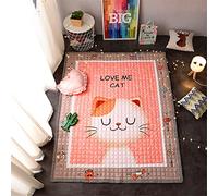 Hiseng Tapis de Jeu pour Bébé Enfant Pliable Tapis d'éveil et de Jeux pour Coton Doux Bébé Tapis Rampant pour Filles Garçons Eveil Enfants Decoration Chambre (Dessin animé 5,145x195cm)