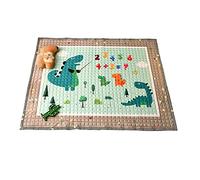 Hiseng Tapis de Jeu pour Bébé Enfant Pliable Tapis d'éveil et de Jeux pour Coton Doux Bébé Tapis Rampant pour Filles Garçons Eveil Enfants Decoration Chambre (Forêt verte,145x195cm)