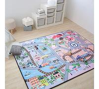 Hiseng Tapis de Jeu pour Bébé Enfant Pliable Tapis d'éveil et de Jeux pour Polyester Doux Bébé Tapis Rampant pour Filles Garçons Eveil Enfants Decoration Chambre (150x195cm,route)