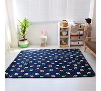 Hiseng Tapis de Jeu pour Bébé Enfant Pliable Tapis d'éveil et de Jeux pour Polyester Doux Bébé Tapis Rampant pour Filles Garçons Eveil Enfants Decoration Chambre (150x195cm,lapin)