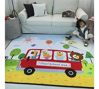 Hiseng Tapis de Jeu pour Bébé Enfant Pliable Tapis d'éveil et de Jeux pour Polyester Doux Bébé Tapis Rampant pour Filles Garçons Eveil Enfants Decoration Chambre (150x195cm,Grosse voiture)