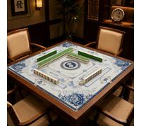 Hiseng Tapis de Mahjong pour Table (Pivoine Chinoise 3,90x90cm)