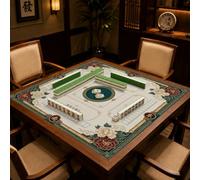 Hiseng Tapis de Mahjong pour Table (Pivoine Chinoise 7,80x80cm)