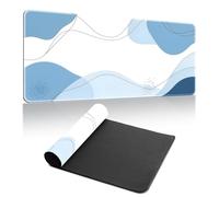 Hiseng Tapis de Souris Gaming, Tapis de Souris de Jeu Mousepad Gaming Épaisseur 3mm avec Base en Caoutchouc Antidérapante Style Bloc Couleur Mouse Mat Grand sous Main Bureau (Style 4,700x300mm)