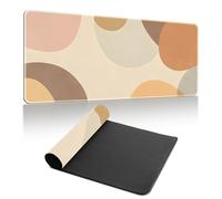 Hiseng Tapis de Souris Gaming, Tapis de Souris de Jeu Style Nordique Coloré, Mousepad Gaming Épaisseur 3mm, Grand sous Main Bureau avec Base en Caoutchouc Antidérapante (Marron Foncé,600x300x3mm)