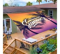 Hiseng Voile d'Ombrage Imperméable Rectangle, Cocotier à la Mode Voiles d'Ombrage pour Patio Toile Ombrage Exterieur avec Corde 95% de Protection UV Toile Solaire (Rose,2x2m)