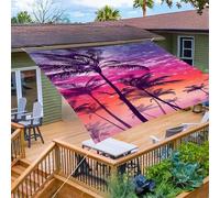 Hiseng Voile d'Ombrage Imperméable Rectangle, Cocotier à la Mode Voiles d'Ombrage pour Patio Toile Ombrage Exterieur avec Corde 95% de Protection UV Toile Solaire (Violet,2x2m)