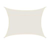 Hiseng Voile d'Ombrage Imperméable Rectangulaire, Mode Couleur Unie Voiles d'Ombrage pour Patio Toile Ombrage Exterieur 95% de Protection UV Toile Solaire pour Jardin Terrasse (Beige 1,3x5M)