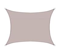 Hiseng Voile d'Ombrage Imperméable Rectangulaire, Mode Couleur Unie Voiles d'Ombrage pour Patio Toile Ombrage Exterieur 95% de Protection UV Toile Solaire pour Jardin Terrasse (Kaki,3x5M)
